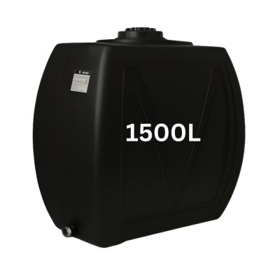 Резервоар за питейна вода MAVIL, паралелепипеден Classic Narrow 1500 л  (черен) - Резервоари / Бидони за Вода